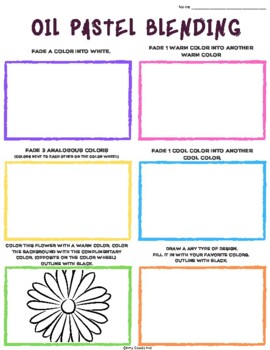 Oil Pastels Worksheet By Ms K Makes Art Teachers Pay Teachers