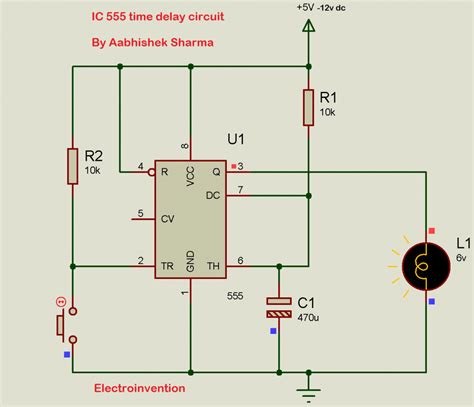 On Delay Timer Circuit Switch On Delay Timer Using 555