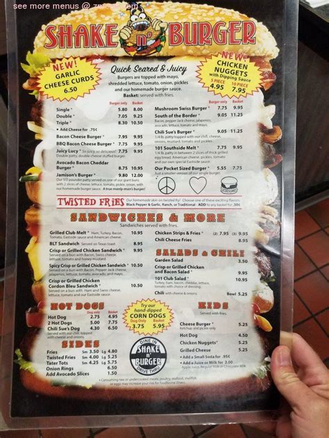 Online Menu Of Shake N Burger Coos Bay Restaurant Coos Bay Oregon 97420 Zmenu