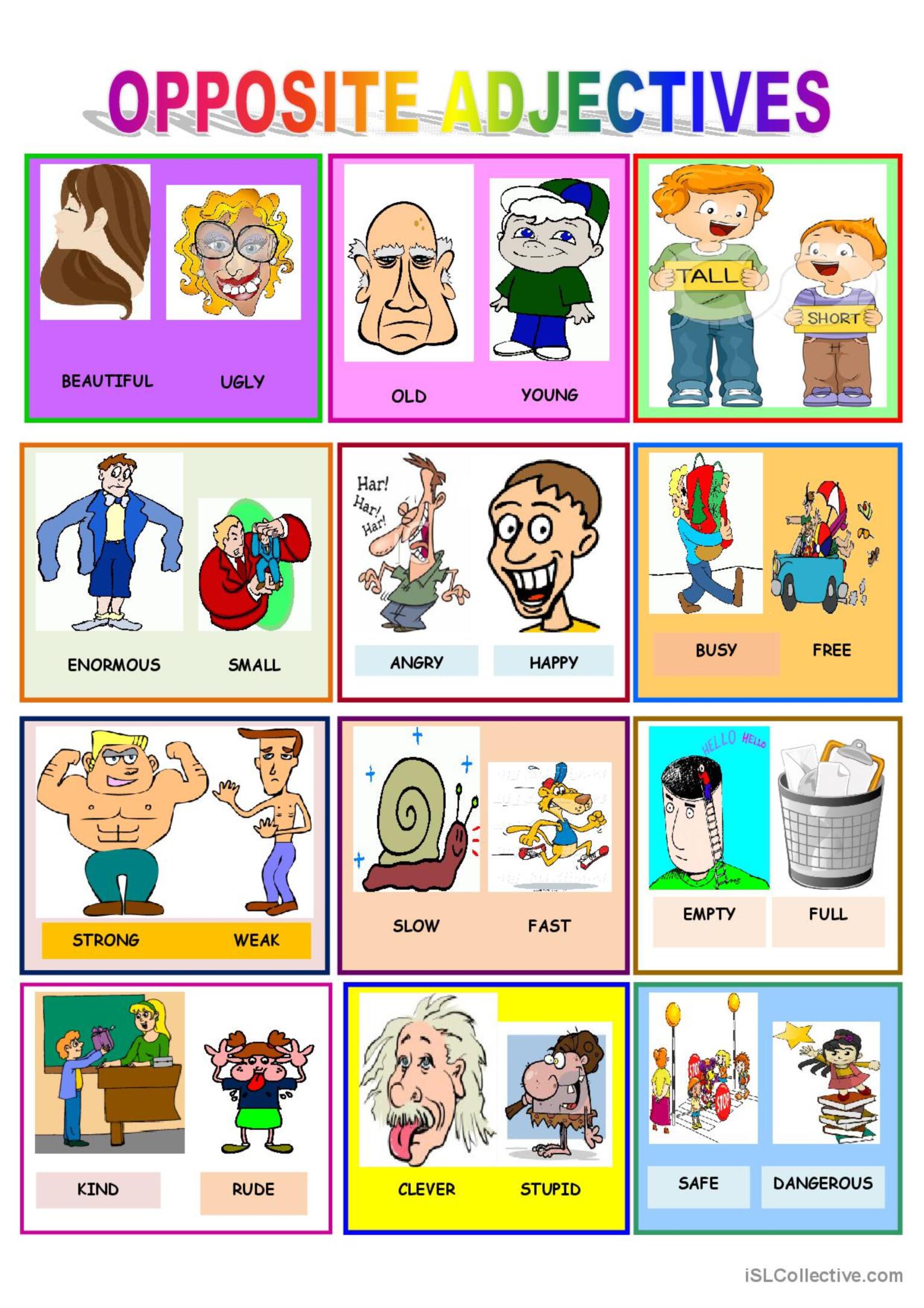 Opposite Adjectives In 2023 Learn English Vocabulary Teach English To Kids Adjectives