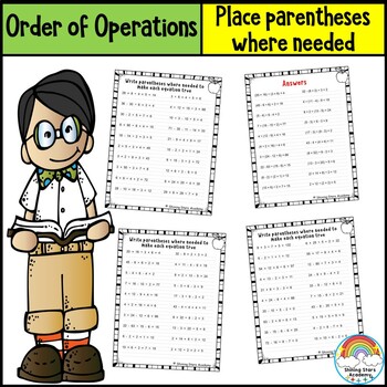 Order Of Operations With Parentheses Guide Notes Math 5 Order Of