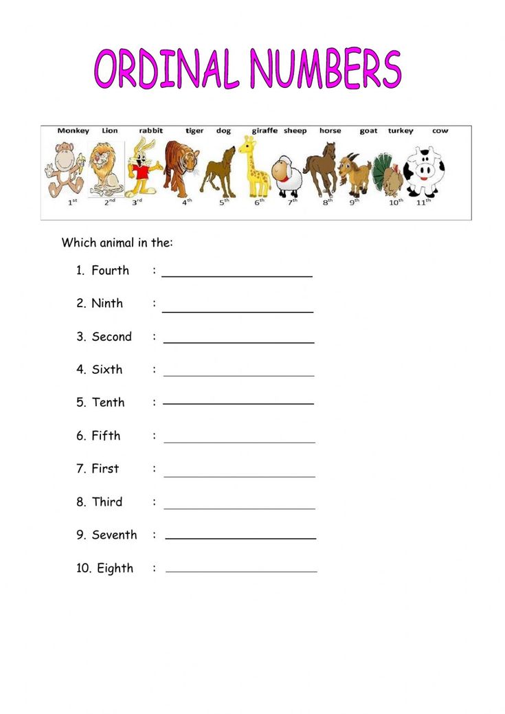 Ordinal Numbers Worksheet Simple Activities Concerning Ordinal Numbers