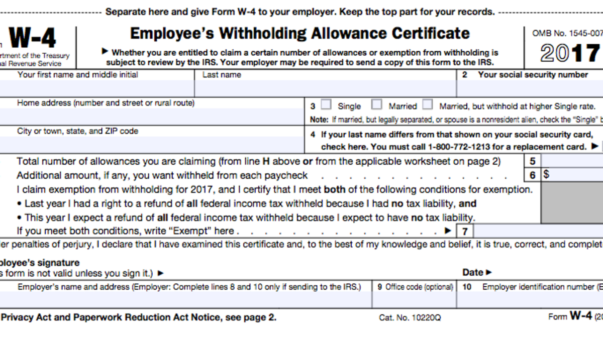 Oregon Personal Allowances Worksheets