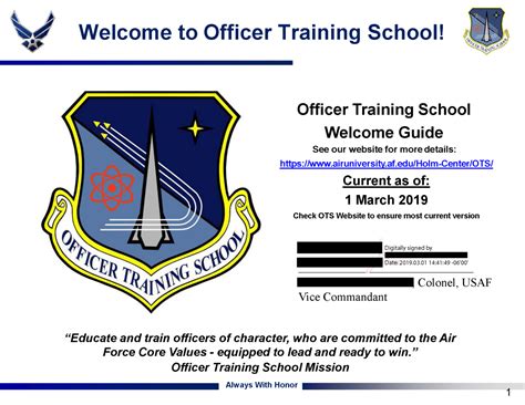 Ots Reporting Instructions Air Force Journey