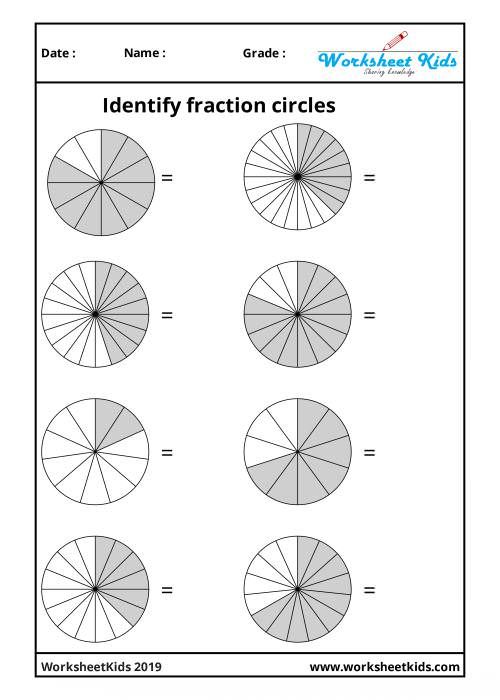 Our Free Printable Fun Fraction Circles Worksheets Teaches Whole Half