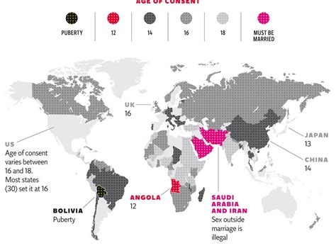 P I E Controversy Infographic Ages Of Sexual Consent Around The World The Independent The