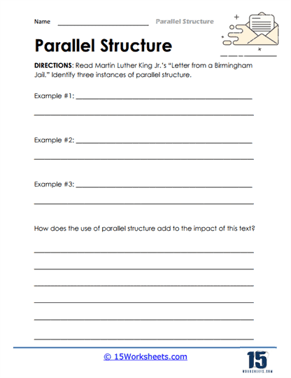 Parallel Structure Worksheet 9Th Grade