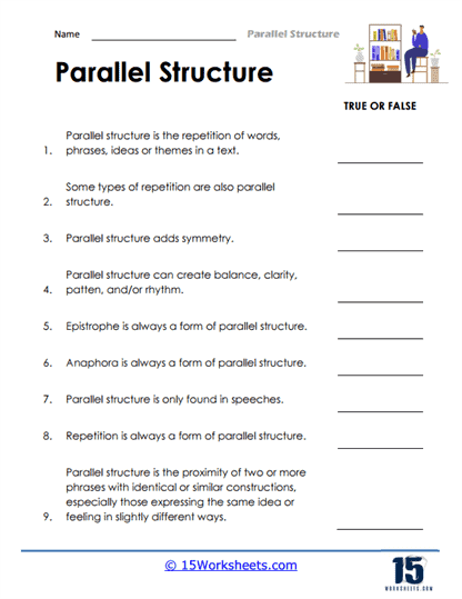 Parallel Structure Worksheet With Answers Pdf Thekidsworksheet