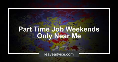 5 Weekend Jobs