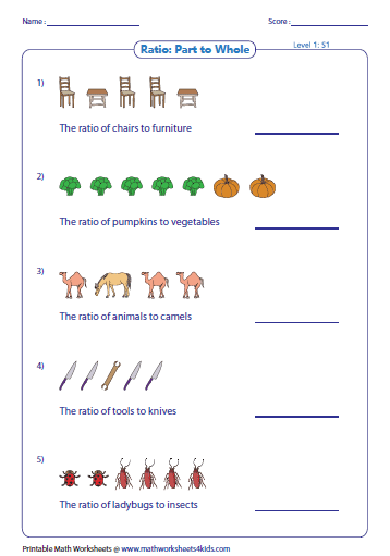 Part to Whole Ratio Worksheets: Boost Your Skills Easily