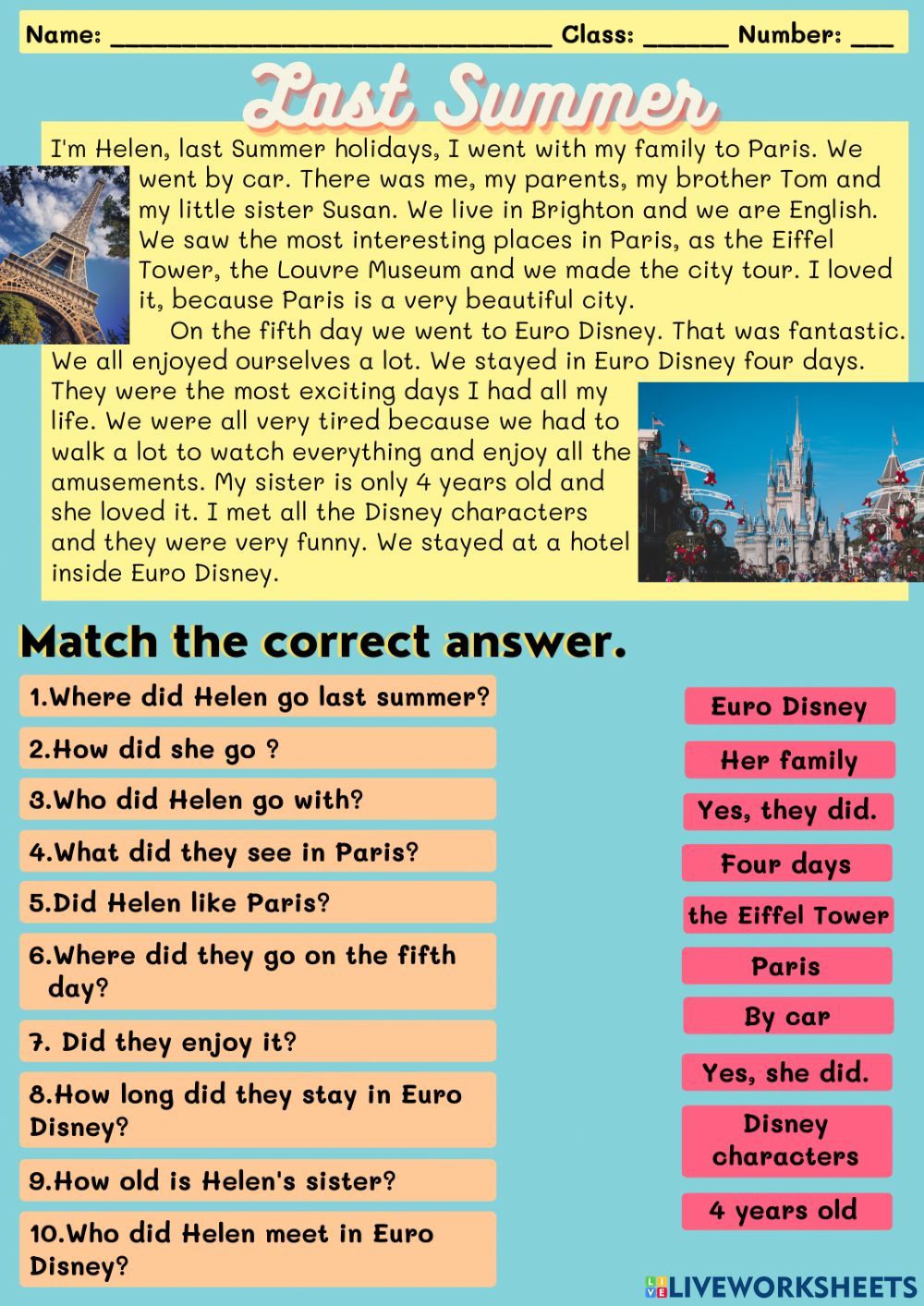 Past Tense Worksheet Teaching Resources