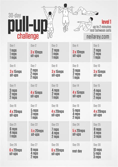 Perfect Pullup Workout Chart Pdf Blog Dandk Pull Up Challenge Pull Up Workout Workout Challenge