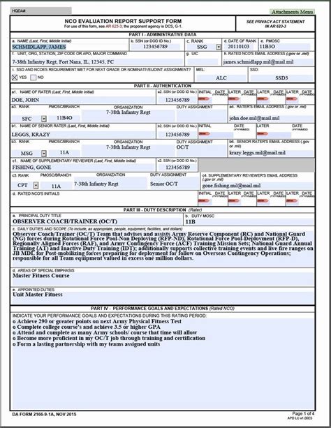 Performance Goals And Expectations Examples Army Unique Ncoer In 2020 With Images