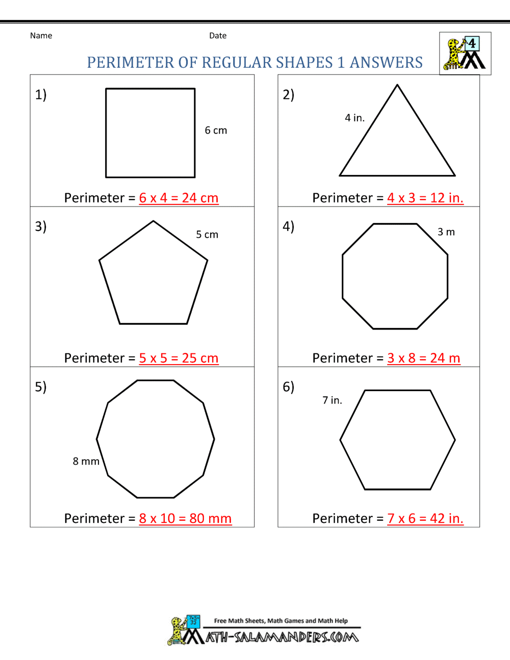 Perimeter Worksheets Artofit