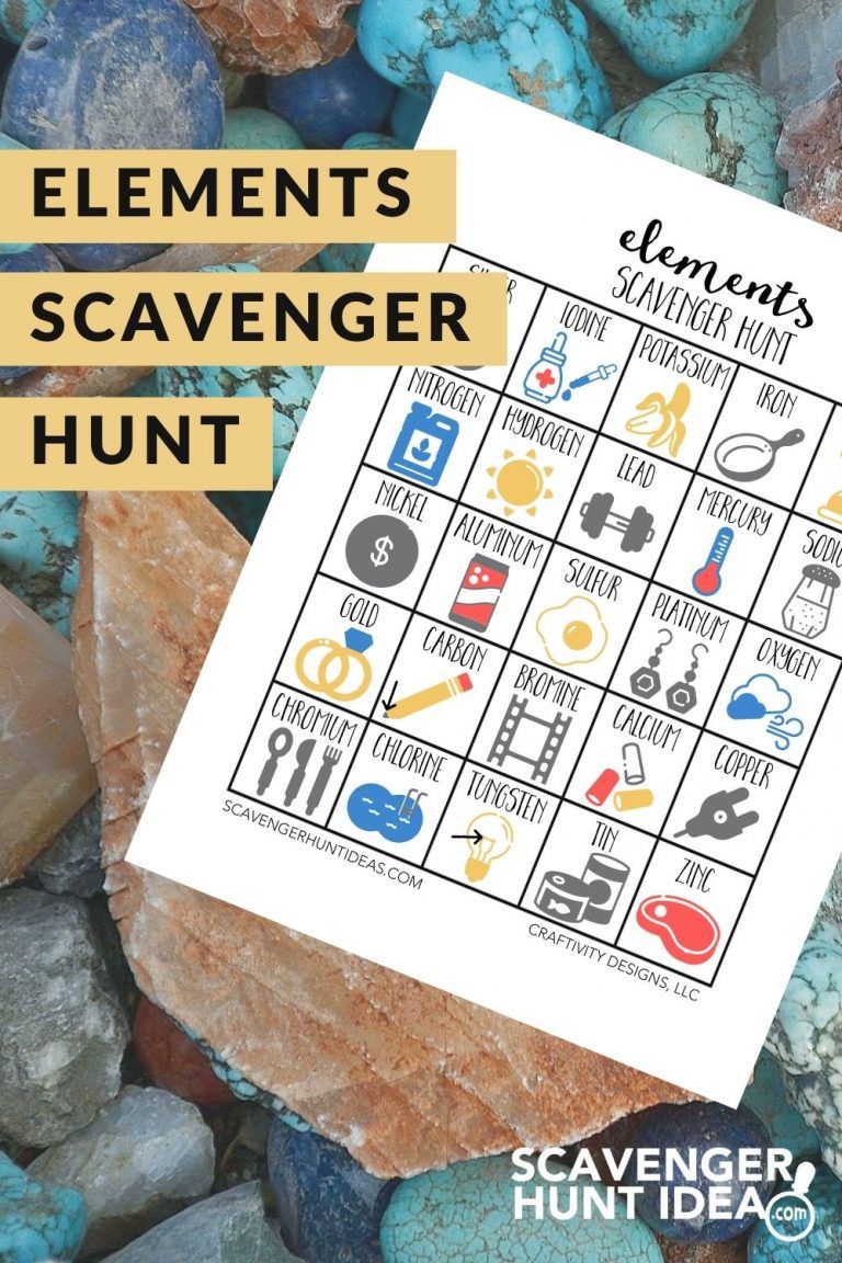 Periodic Table Scavenger Hunt Free Printable With 3 Levels Of