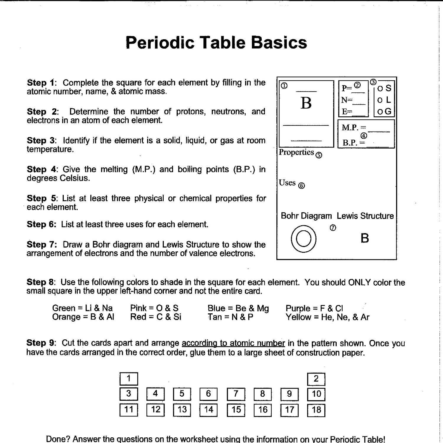 Periodic Table Worksheets With Answers Worksheets