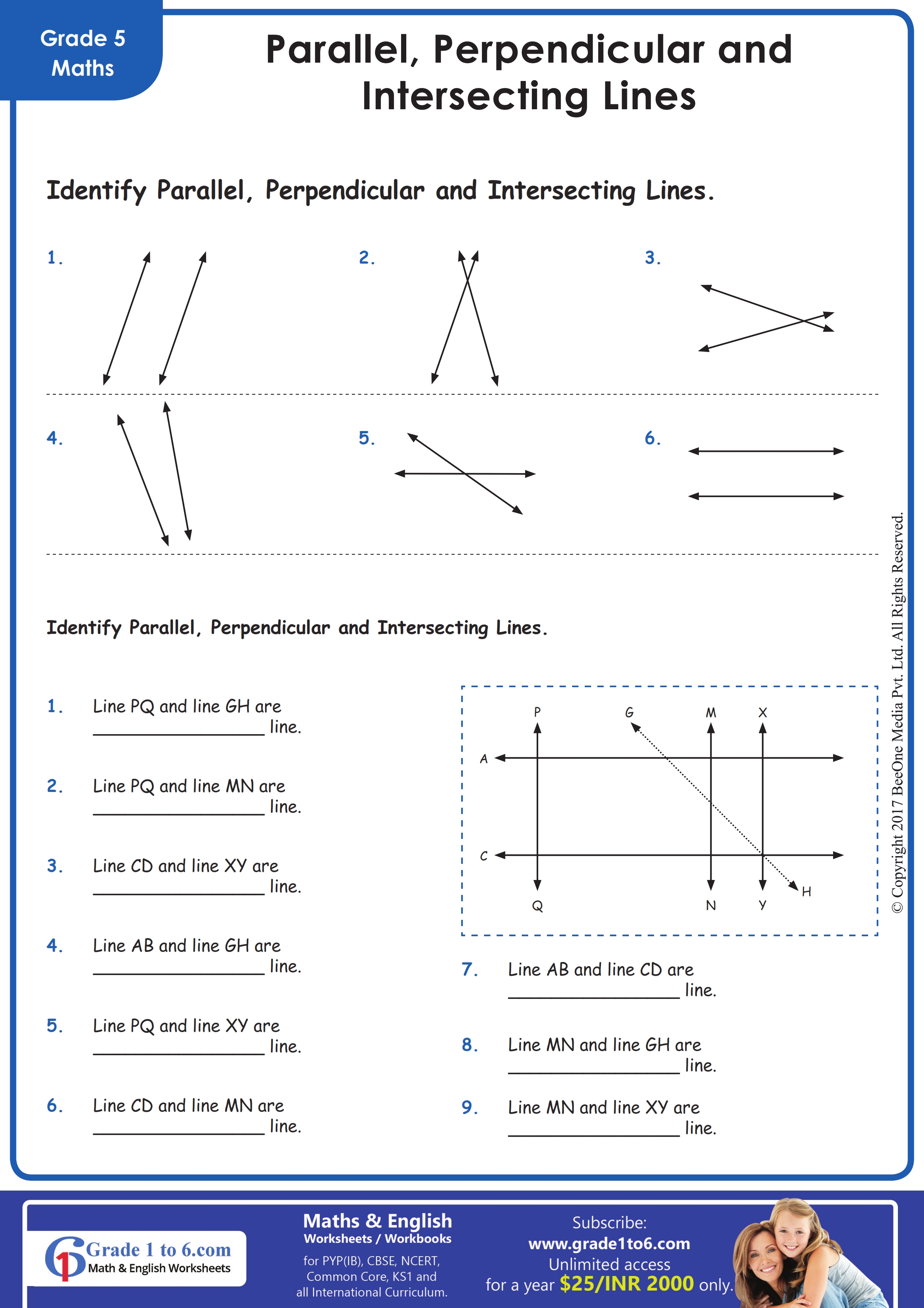 Perpendicular and Parallel Lines: Worksheet Fun for Geometry Fans