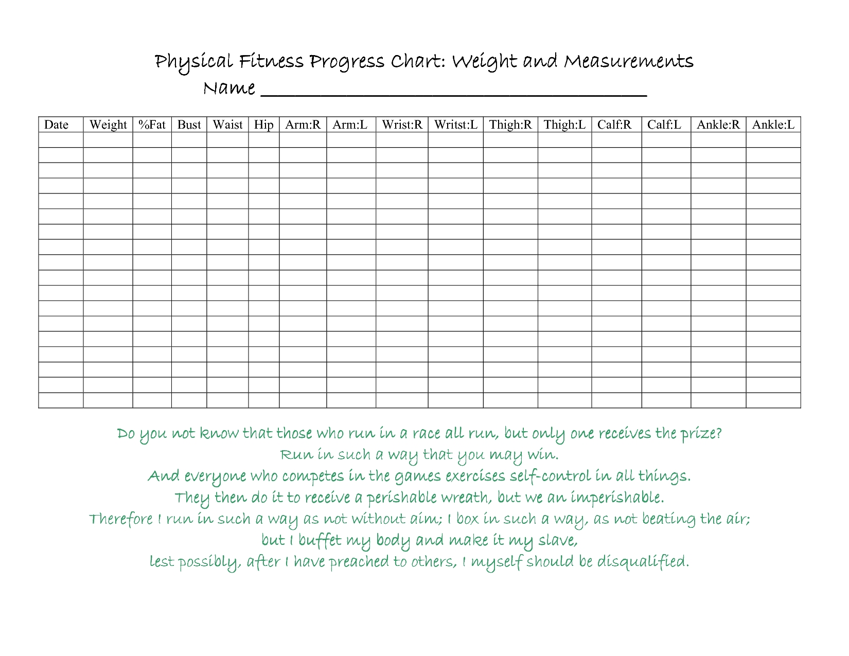 Personal Fitness Merit Badge Worksheet 2020