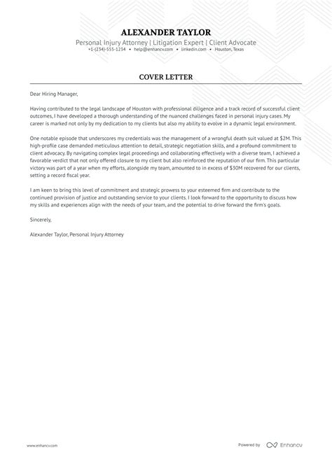 Personal Injury Attorney Cover Letter Examples And Templates