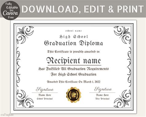 Personalized High School Diploma With Certificate Indonesia Ubuy