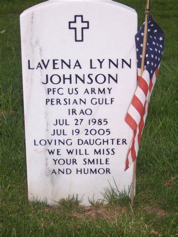 Pfc Lavena Lynn Johnson 1985 2005 Find A Grave Memorial