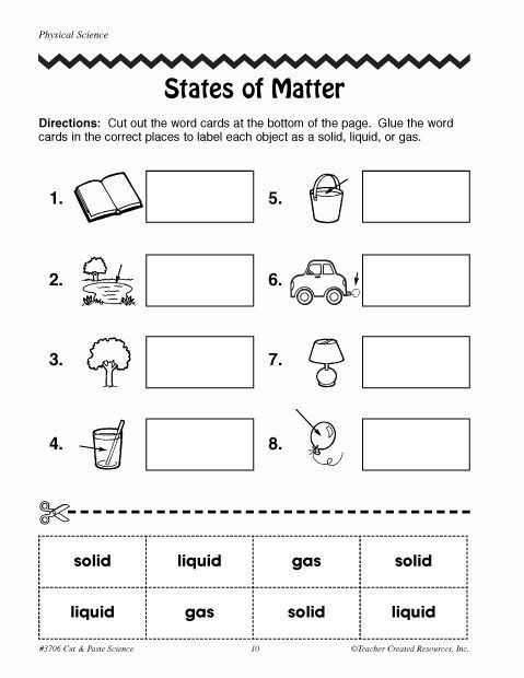 Phases Of Matter Worksheets Pdf