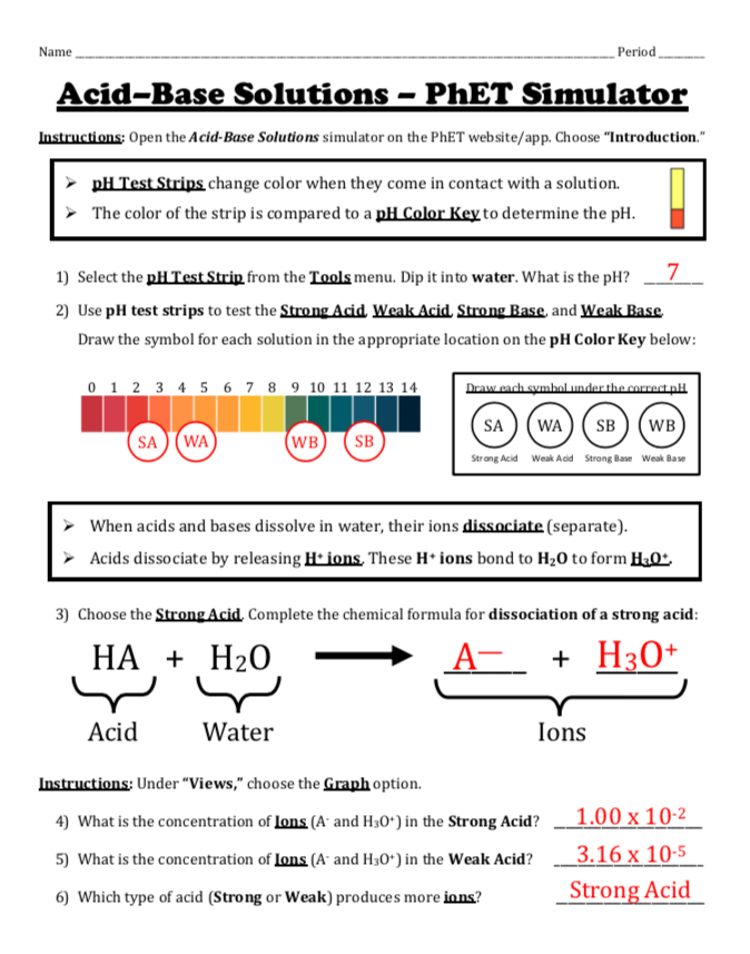 Phet Acid Base Concentration Worksheet