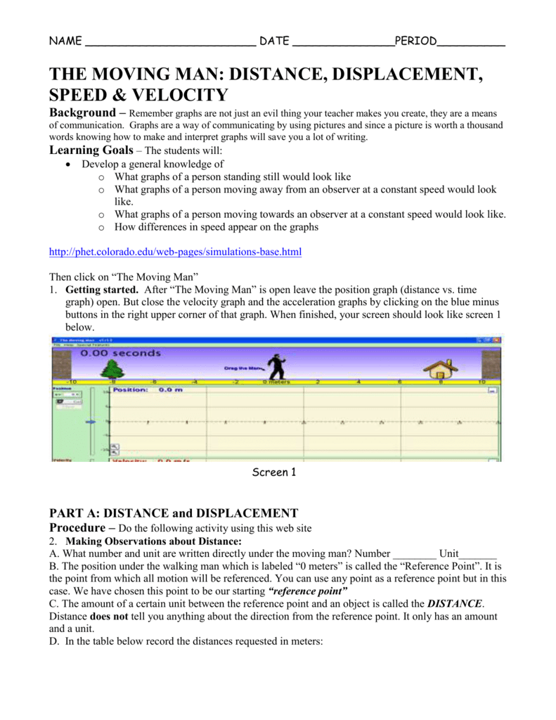 Phet Moving Man Worksheet Answer Key Earthium