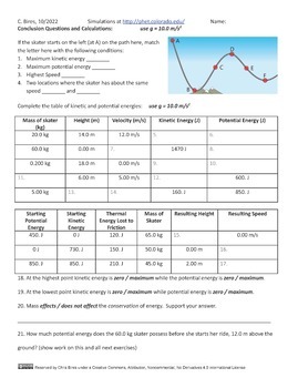 Phet Skate Park Worksheet Printable Word Searches