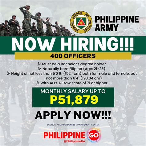 Philippine Army Is In Need Of 400 Officers Philippine Go