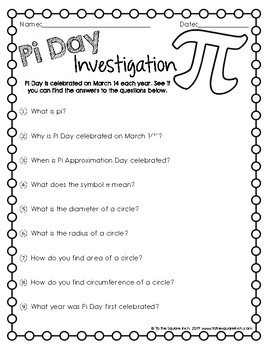 Pi Day Fun: Interactive Math Worksheet for Kids