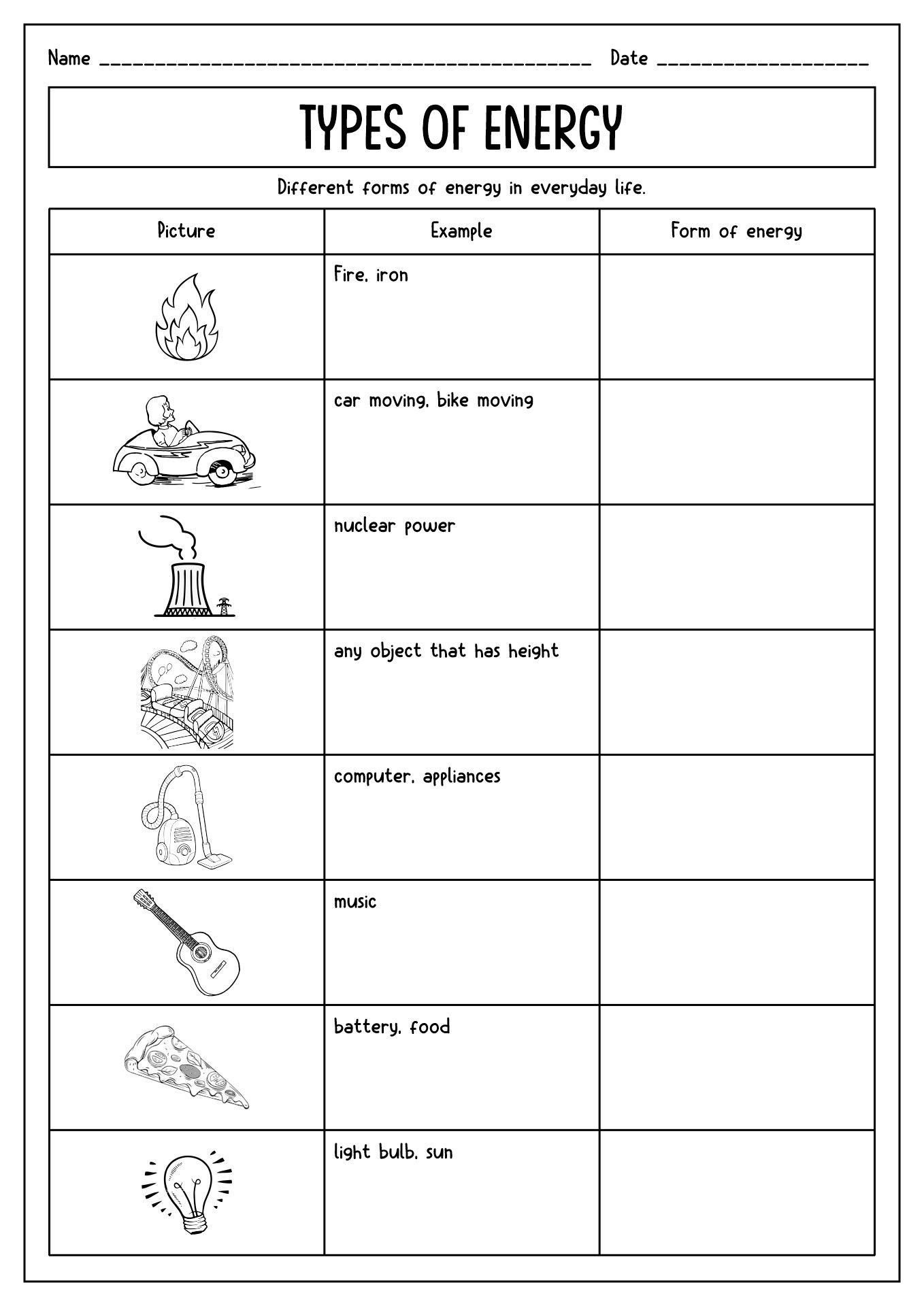 Pin On Energy Worksheet