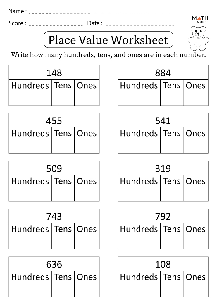 5 Free Printable Worksheets to Boost Place Value Skills