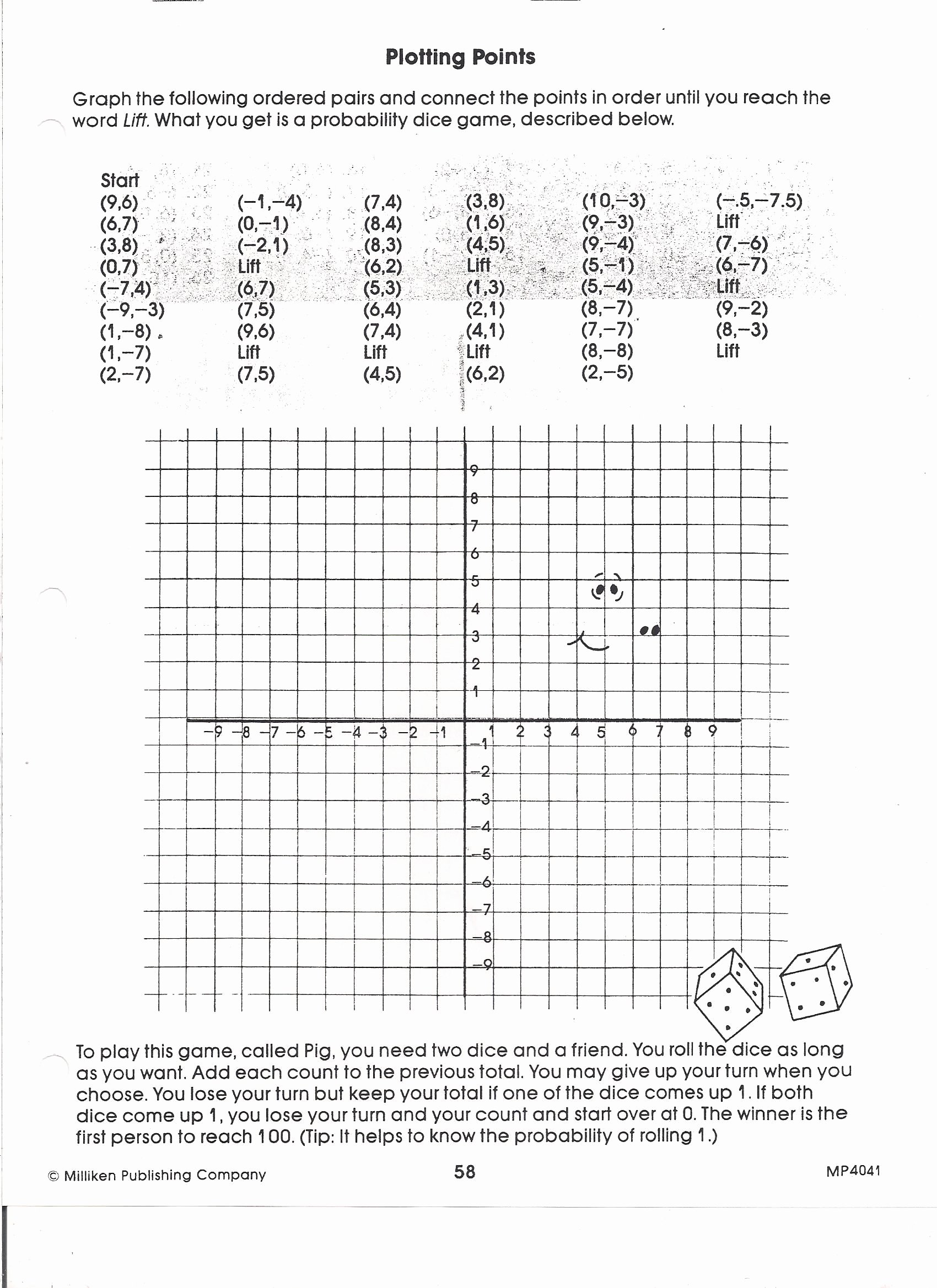 Plotting Points Mystery Picture Worksheet