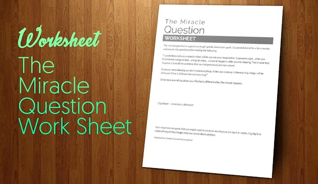 Plr Worksheets The Miracle Question Work Sheet Plr Me