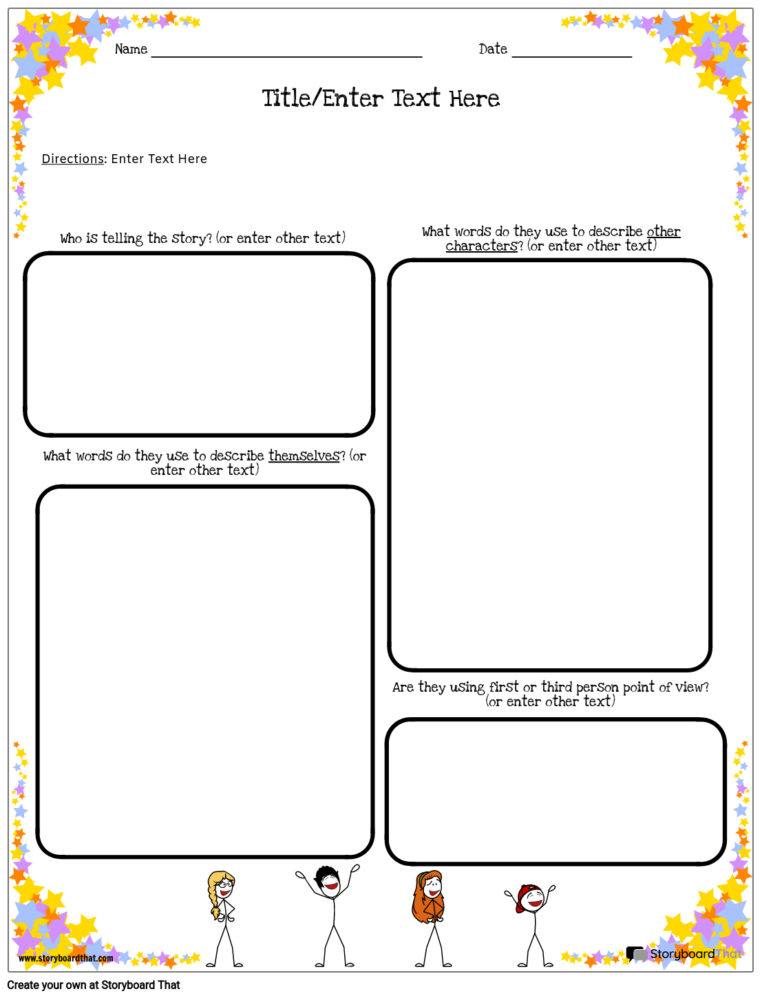 Point Of View Worksheet 1 Storyboard Por Worksheet Templates