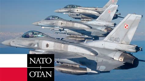 Polish Air Force Nato Very Powerful F 16C D Fighting Falcon Fighters In Training Youtube