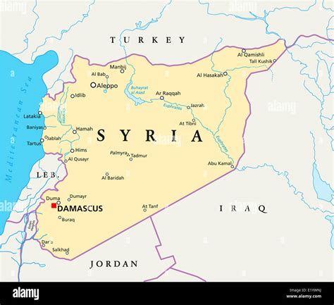 Political Map Of Syria