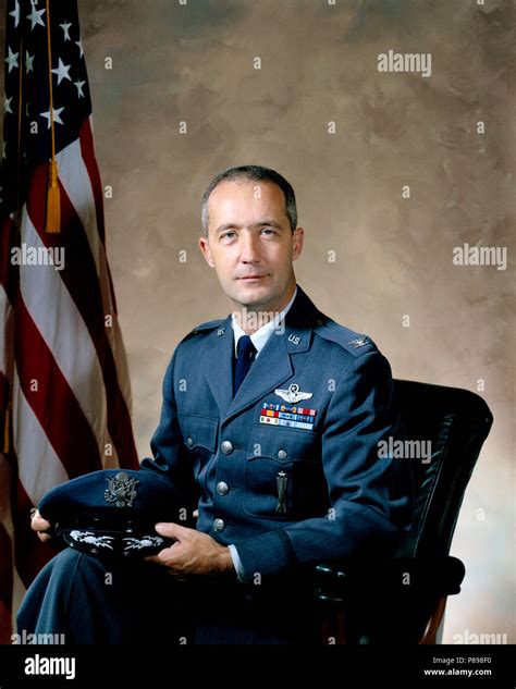 Portrait Of Astronaut James A Mcdivitt In His Air Force Uniform With