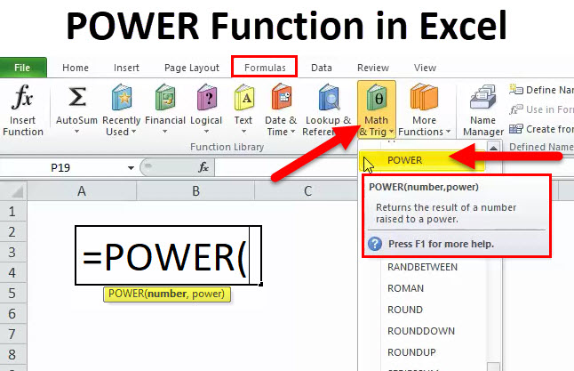 Power Function In Excel Formula Examples How To Use Power In Excel