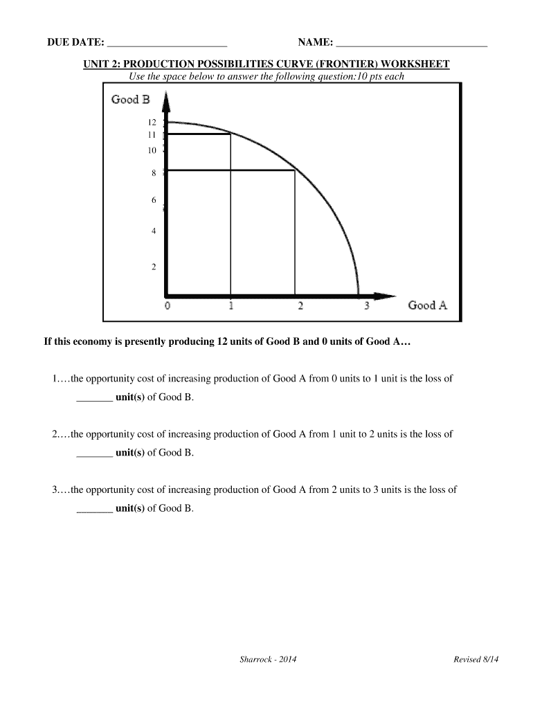 Ppc Practice Set Do Workshheets On Ppc Graph To Further Understand