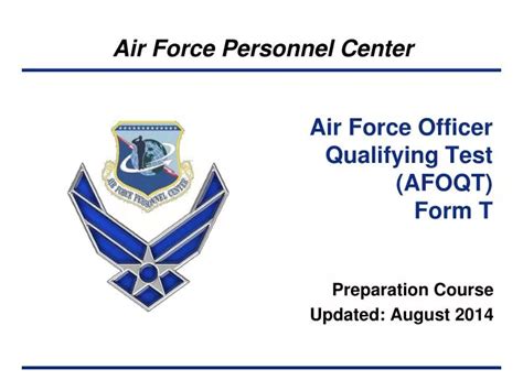 Ppt Air Force Officer Qualifying Test Afoqt Form T Powerpoint Presentation Id 5409812