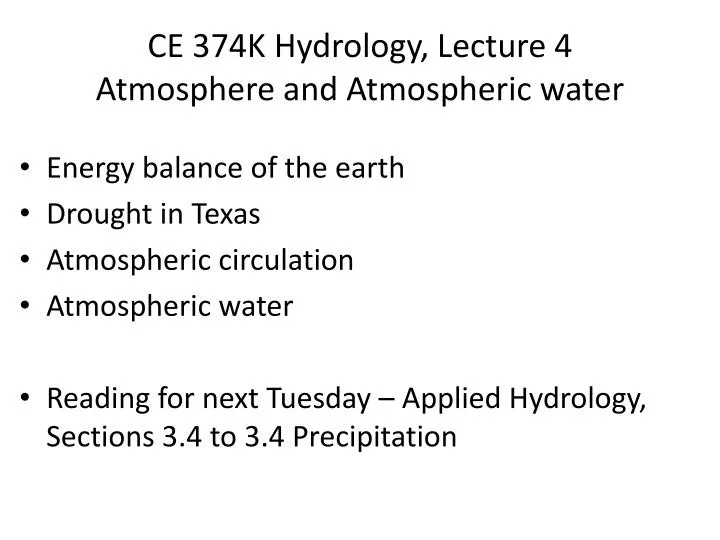 Ppt Ce 374K Hydrology Powerpoint Presentation Id 684554