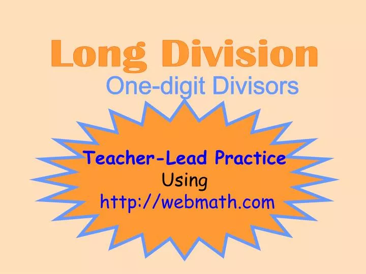 Ppt Long Division Powerpoint Presentation Id 220347