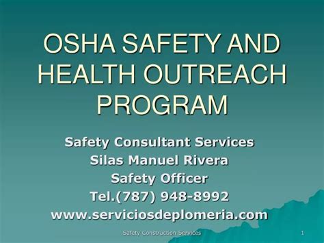 Ppt Osha Safety And Health Outreach Program Powerpoint Presentation Free Download Id 1442586