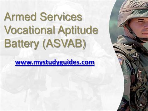 Ppt The Asvab Armed Services Vocational Aptitude Battery Powerpoint