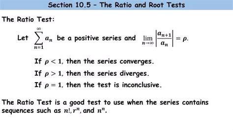 Ppt The Ratio Test Powerpoint Presentation Free Download Id 2842021