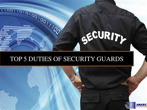 Ppt Top 5 Duties Of Security Guard Powerpoint Presentation Free