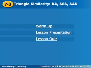 Ppt Triangle Similarity Aa Sss Sas Powerpoint Presentation Free