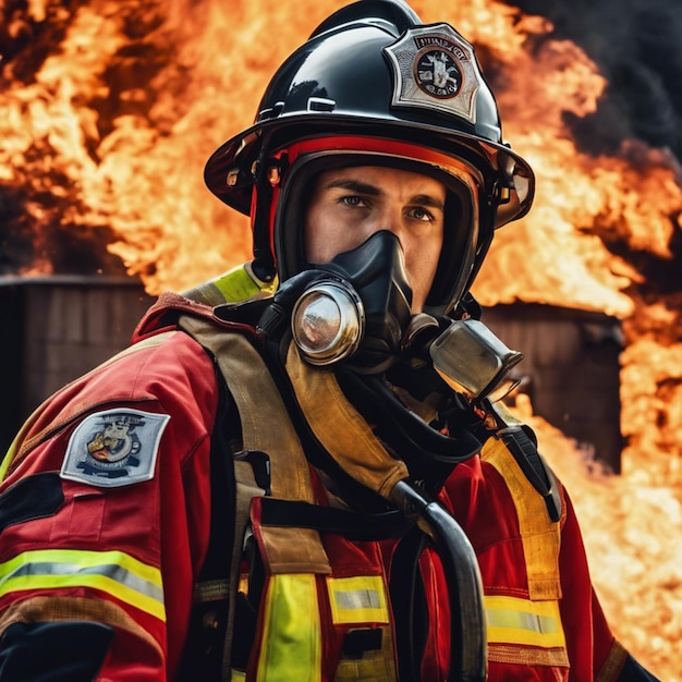 Premium Ai Image Brave Firefighters Heroes In Action Courageous And